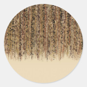 Moderne Exotische Safari Abstract Glamourprint Ronde Sticker