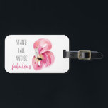 Moderne, exotische standaard en verbluffend flamin bagagelabel<br><div class="desc">Moderne,  exotische standaard en verbluffend flamingo</div>