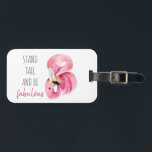 Moderne, exotische standaard en verbluffend flamin bagagelabel<br><div class="desc">Moderne,  exotische standaard en verbluffend flamingo</div>