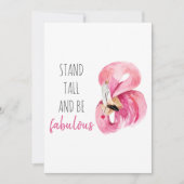 Moderne, exotische standaard en verbluffend flamin feestdagenkaart (Voorkant)