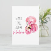 Moderne, exotische standaard en verbluffend flamin feestdagenkaart (Staand voorkant)