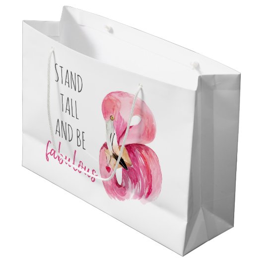 Moderne, exotische standaard en verbluffend flamin groot cadeauzakje (Voorkant Gekanteld)