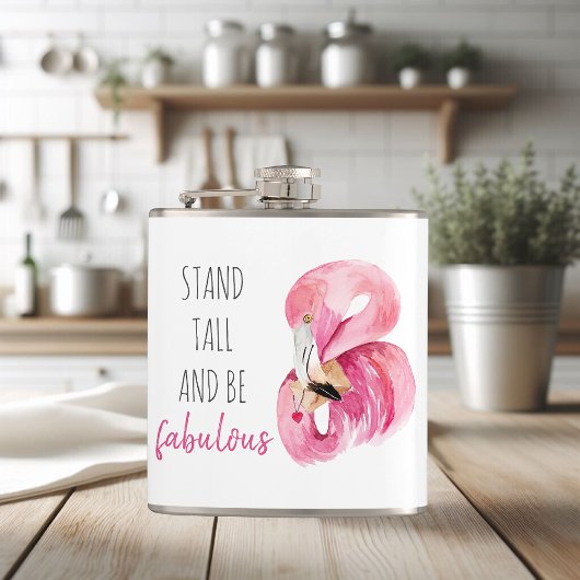 Moderne, exotische standaard en verbluffend flamin heupfles