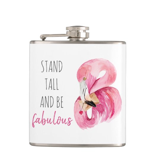 Moderne, exotische standaard en verbluffend flamin heupfles (Voorkant)