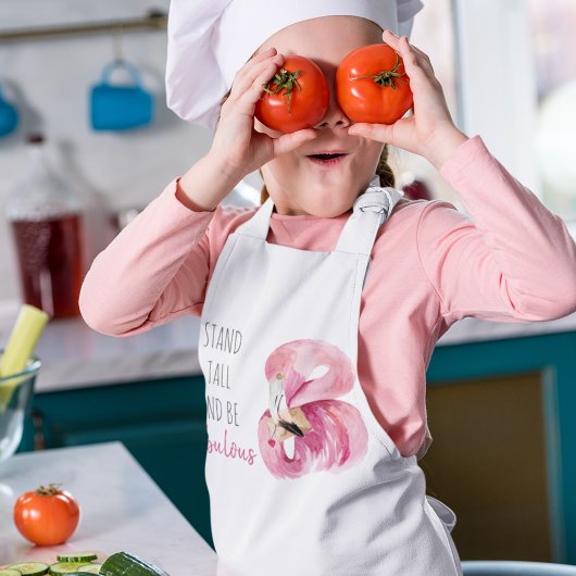 Moderne, exotische standaard en verbluffend flamin kinder schort