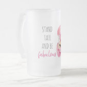 Moderne, exotische standaard en verbluffend flamin matglas bierpul (Voorkant links)