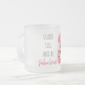 Moderne, exotische standaard en verbluffend flamin matglas koffiemok (Voorkant links)