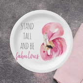 Moderne, exotische standaard en verbluffend flamin papieren bordje