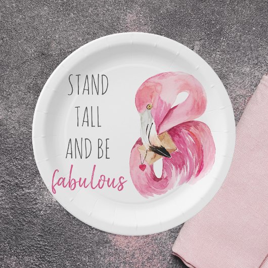 Moderne, exotische standaard en verbluffend flamin papieren bordje