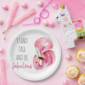 Moderne, exotische standaard en verbluffend flamin papieren bordje (Feest)