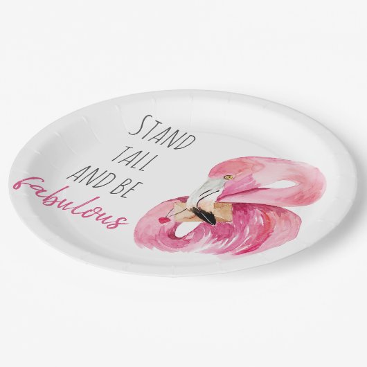 Moderne, exotische standaard en verbluffend flamin papieren bordje (Gekanteld)