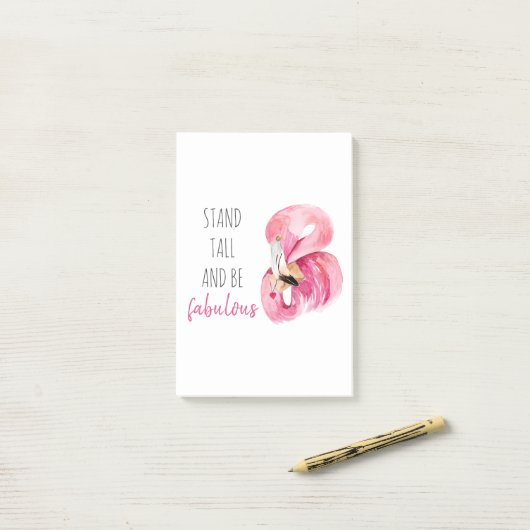 Moderne, exotische standaard en verbluffend flamin post-it® notes (Op bureau)