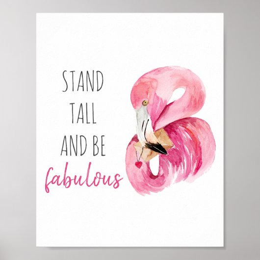 Moderne, exotische standaard en verbluffend flamin poster (Voorkant)