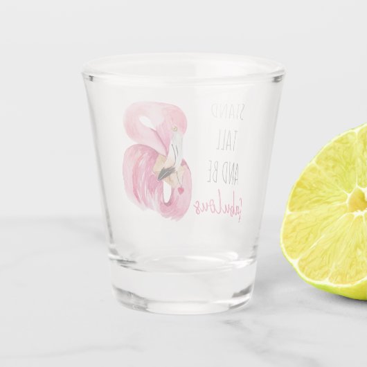 Moderne, exotische standaard en verbluffend flamin shot glas (Achterkant)