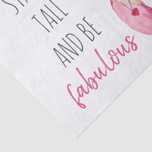 Moderne, exotische standaard en verbluffend flamin tissuepapier (Detail)