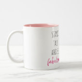 Moderne, exotische standaard en verbluffend flamin tweekleurige koffiemok (Links)