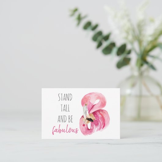 Moderne, exotische standaard en verbluffend flamin visitekaartje (Staand voorkant)