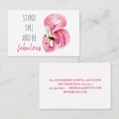 Moderne, exotische standaard en verbluffend flamin visitekaartje (Voorkant / Achterkant)