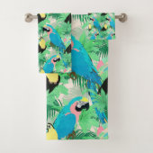 Moderne exotische vogels en Tropisch Foliage-ontwe Bad Handdoek (Insitu)