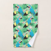 Moderne exotische vogels en Tropisch Foliage-ontwe Bad Handdoek (Handdoek)