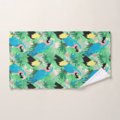 Moderne exotische vogels en Tropisch Foliage-ontwe Bad Handdoek (Handdoek)
