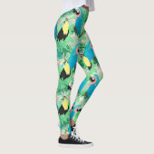 Moderne exotische vogels en Tropisch Foliage-ontwe Leggings (Rechts)
