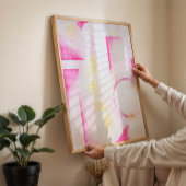 Moderne expressieve geometrische abstracte schilde poster