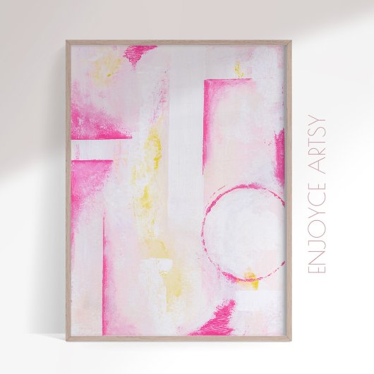 Moderne expressieve geometrische abstracte schilde poster