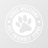 Moderne expressieve honden welkom Dierenvriendelij Raamsticker (Vel)