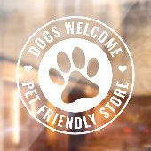 Moderne expressieve honden welkom Dierenvriendelij Raamsticker (Vel 2)