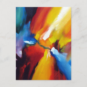 Moderne Expressionistische Abstracte Schilderij Sj Briefkaart