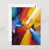 Moderne, expressionistische Abstracte Sjabloon voo Briefkaart (Voorkant / Achterkant)