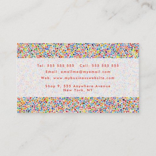 Moderne expressionistische kunst Waterverf schilde Afsprakenkaartje (Achterkant)