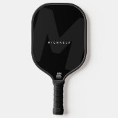 Moderne Extra Grote Geborduurde Initiaal & Naam Pickleball Paddle (Achterkant)