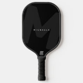 Moderne Extra Grote Geborduurde Initiaal & Naam Pickleball Paddle (Voorkant)