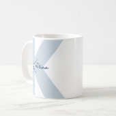 Moderne Extra Grote Monogram Beginletter Handgesch Koffiemok (Voorkant links)
