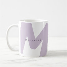 Moderne extra grote monogram initiaal en naam koff
