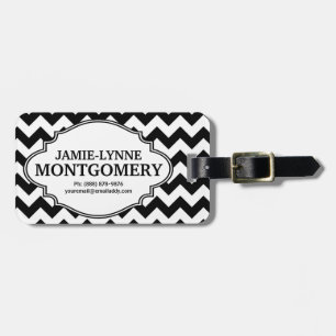 Moderne EYE-VANGST Chevron Pattern Bagagelabel