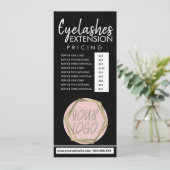 Moderne Eyelash Extension Flyer Pricing List D Kaart (Staand voorkant)
