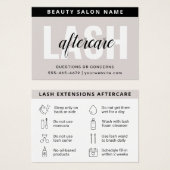 Moderne Eyelash Extensions Lash Aftercare Kaart (Voorkant /achterkant)