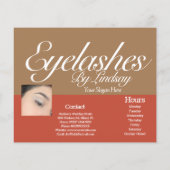 Moderne Eyelash Services Earthy Pricing Brochure (Achterkant)
