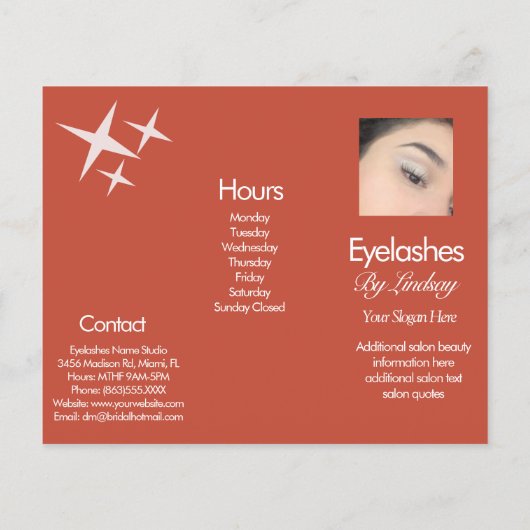 Moderne Eyelash Services  Groovy Prijzen  Lijst Flyer (Achterkant)