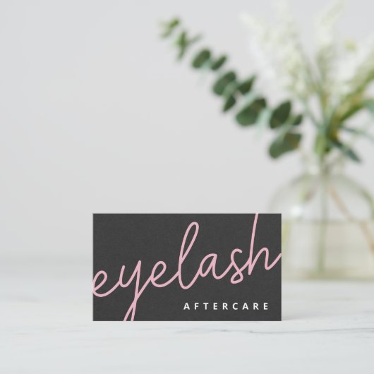 Moderne Eyelash-uitbreidingen Lash Lift Aftercare Visitekaartje (Staand voorkant)