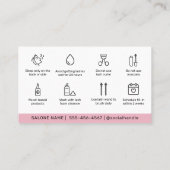 Moderne Eyelash-uitbreidingen Lash Lift Aftercare Visitekaartje (Achterkant)