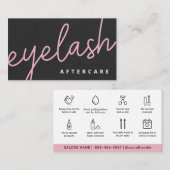 Moderne Eyelash-uitbreidingen Lash Lift Aftercare Visitekaartje (Voorkant / Achterkant)