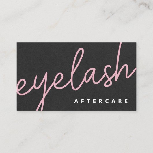 Moderne Eyelash-uitbreidingen Lash Lift Aftercare Visitekaartje (Voorkant)