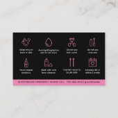 Moderne Eyelash-uitbreidingen Lash Lift Aftercare  Visitekaartje (Achterkant)