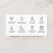 Moderne Eyelash-uitbreidingen Lash Lift Aftercare Visitekaartje (Achterkant)