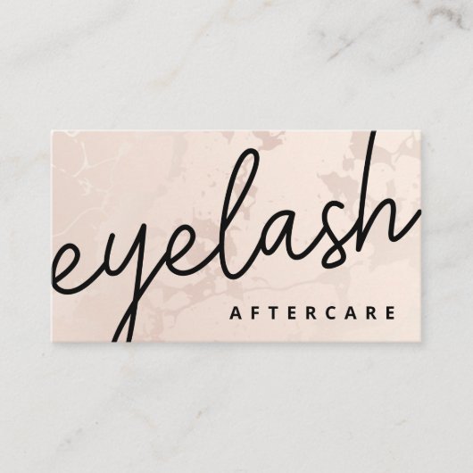 Moderne Eyelash-uitbreidingen Lash Lift Aftercare Visitekaartje (Voorkant)