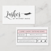Moderne Eyelash-uitbreidingen Visitekaartje (Voorkant / Achterkant)